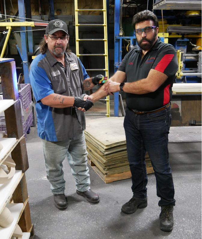 mark with employee