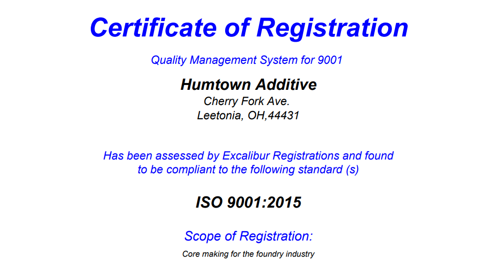 ISO 9001 Certification